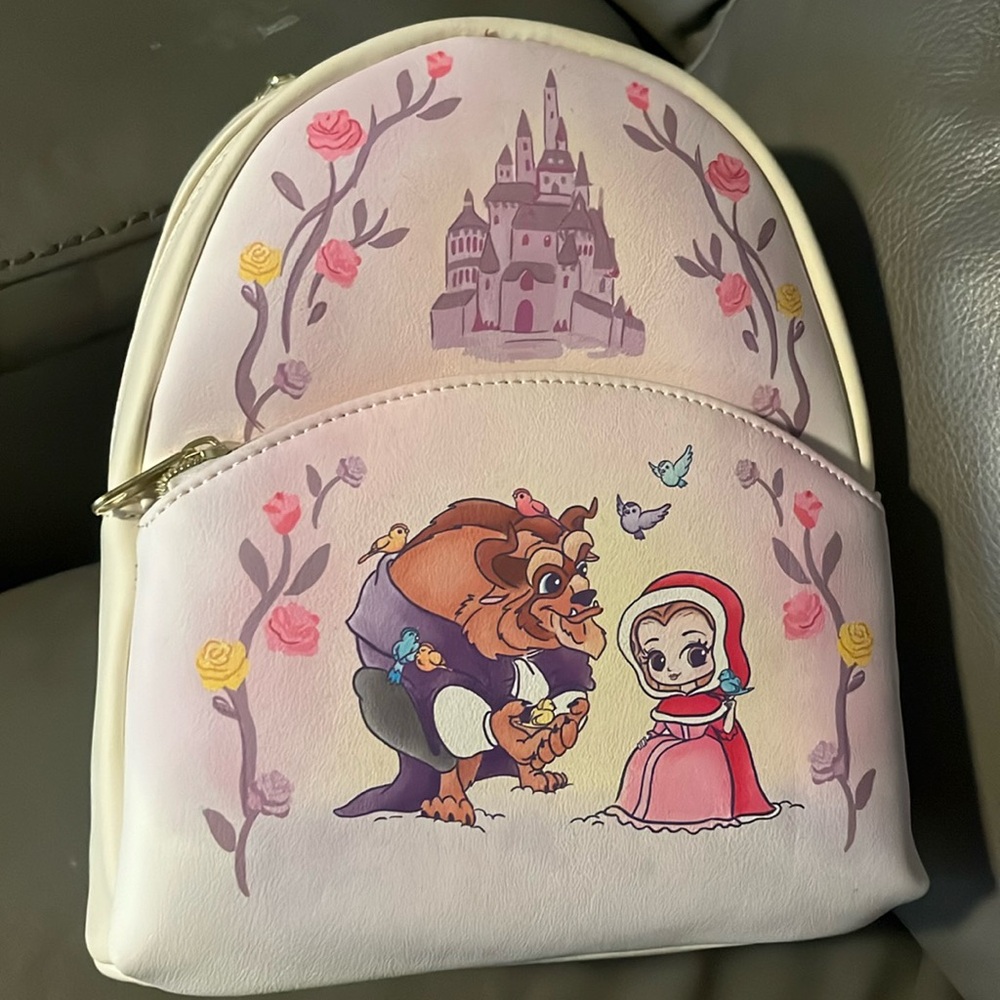 Beauty and the beast Loungefly mini backpack